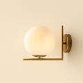 Elegant Modern Wall Sconce Lighting with Soft Glow & Frosted Globe for Ambient Illumination