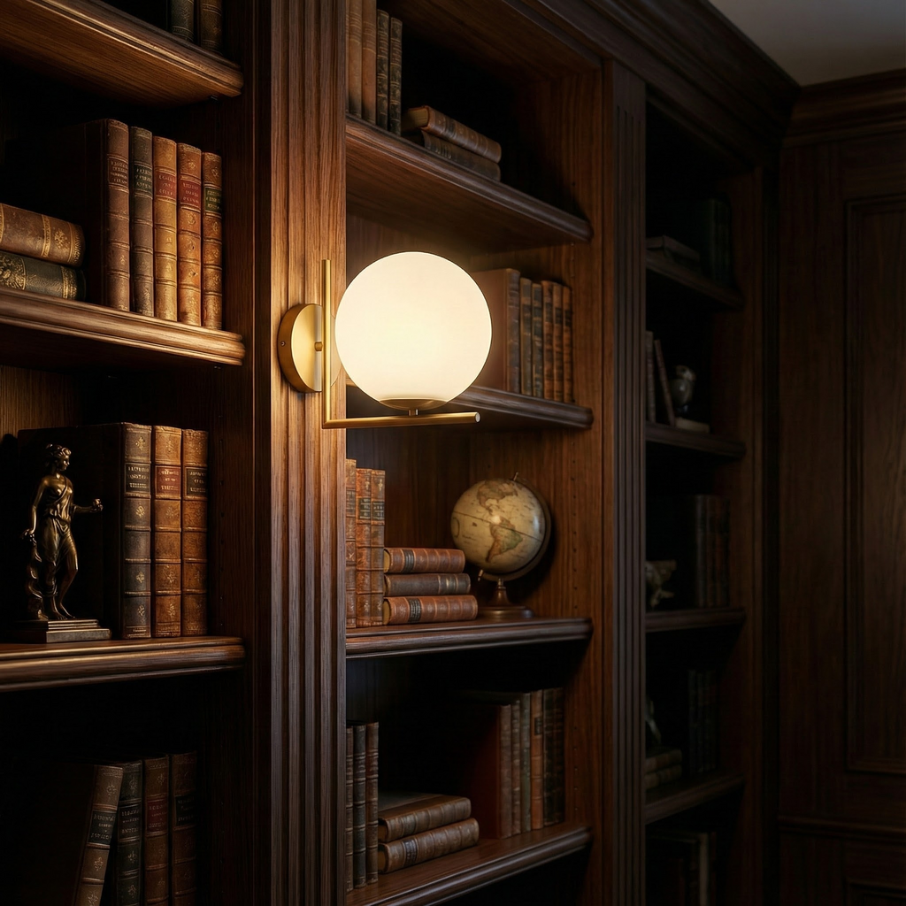Elegant Modern Wall Sconce Lighting with Soft Glow & Frosted Globe for Ambient Illumination