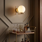 Elegant Modern Wall Sconce Lighting with Soft Glow & Frosted Globe for Ambient Illumination