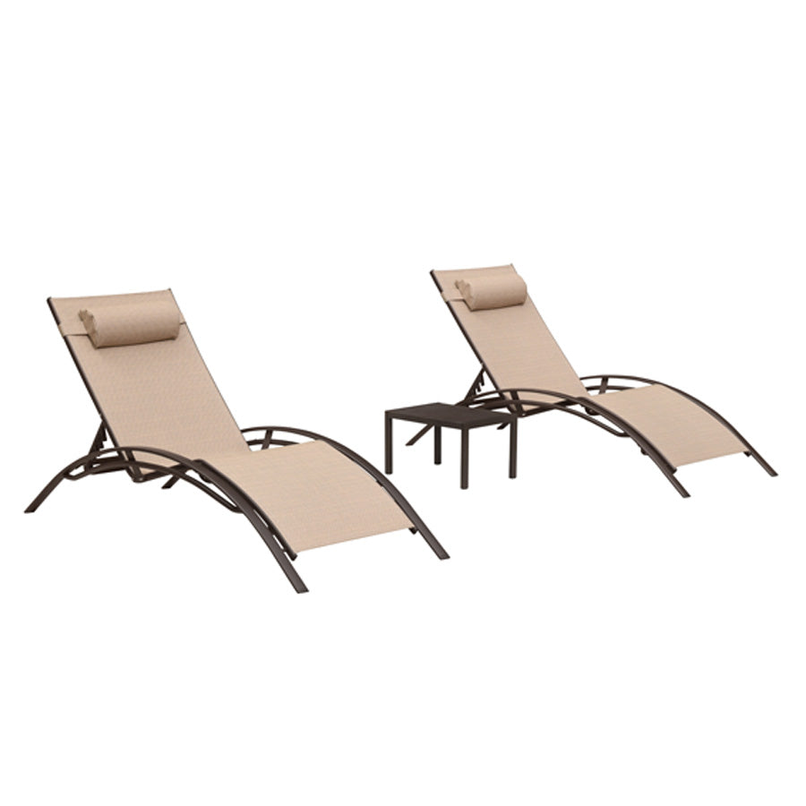 Elegant Outdoor Chaise Lounge Chair with Adjustable Backrest | Durable Aluminum Frame for Ultimate Comfort