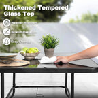 Elegant Outdoor Dining Set | 5-Piece Metal Patio Table and Chairs with Stackable Design | Perfect for Comfortable Gatherings