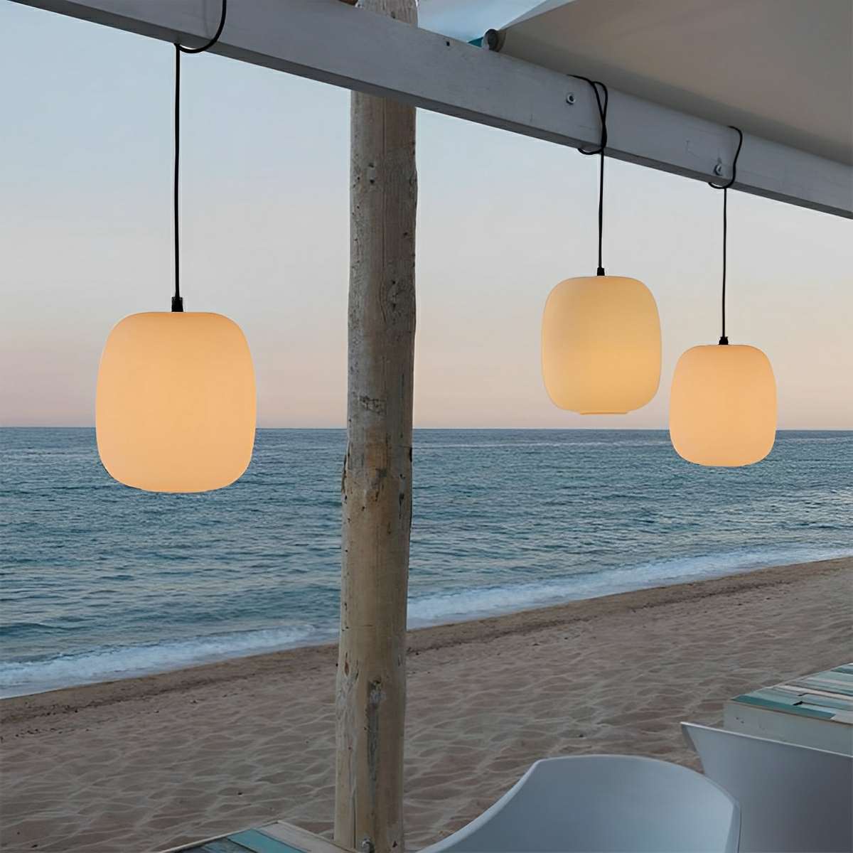 Elegant Outdoor Light Fixtures | Waterproof Hanging Pendant Light with Minimalist Design | Perfect for Patios and Porches