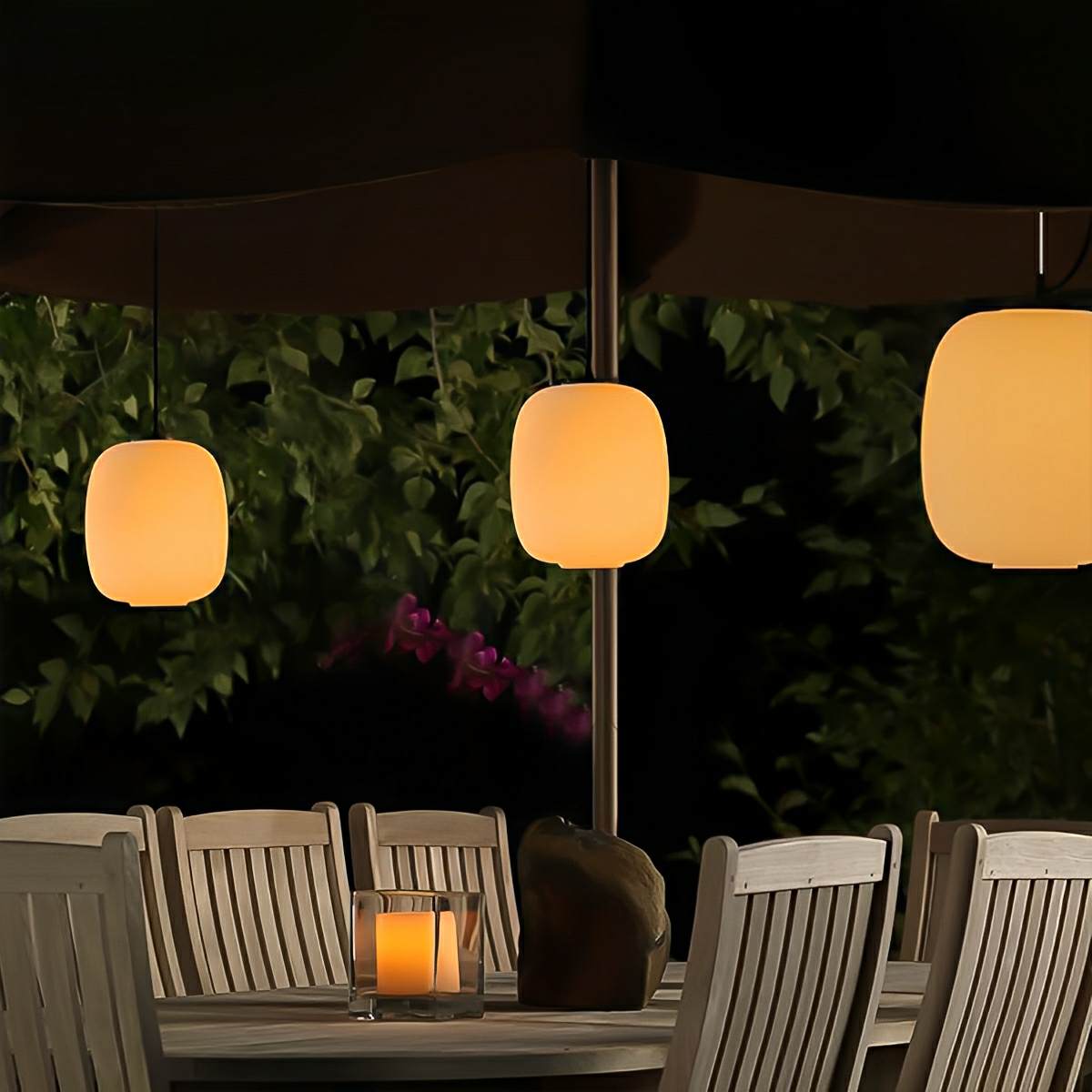 Elegant Outdoor Light Fixtures | Waterproof Hanging Pendant Light with Minimalist Design | Perfect for Patios and Porches