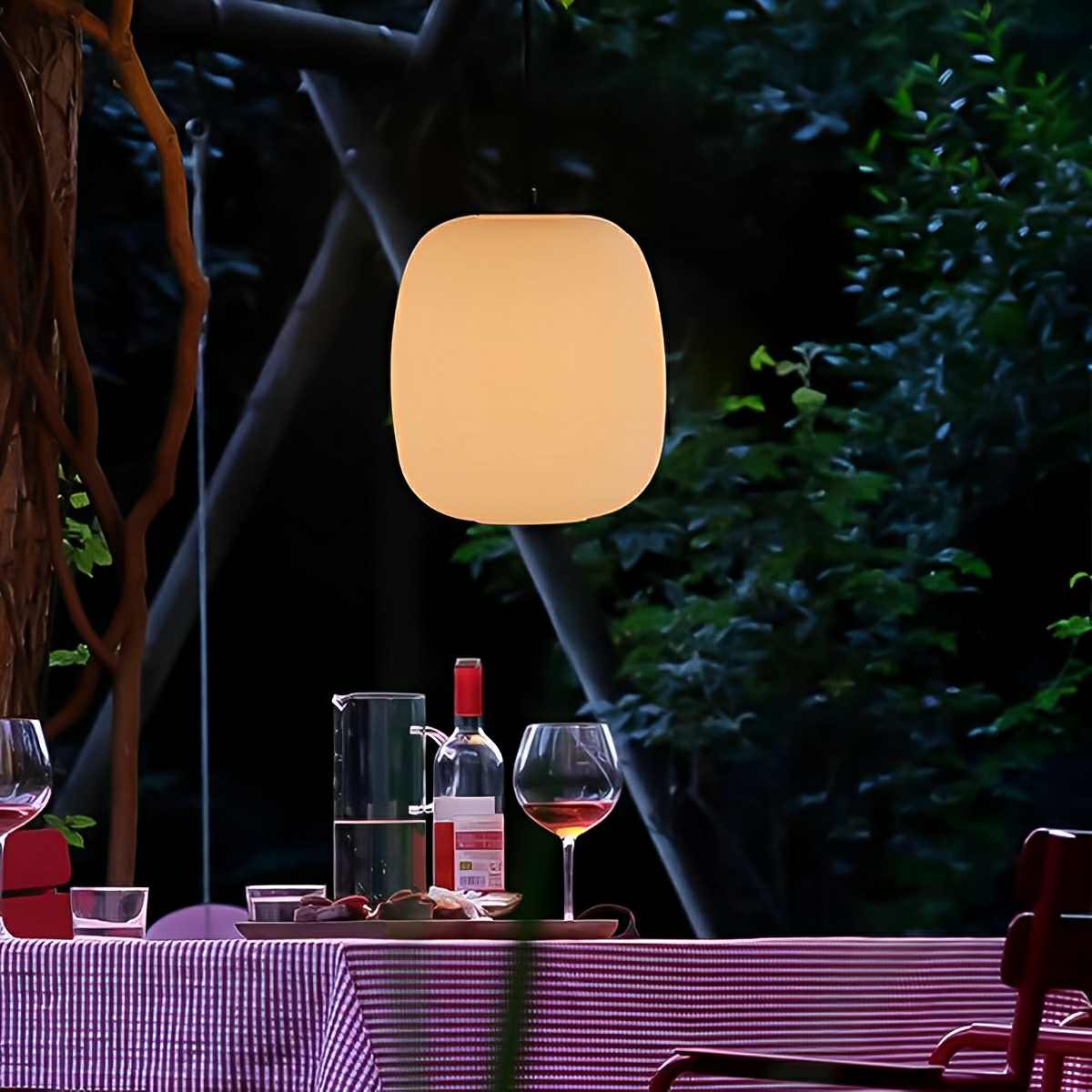Elegant Outdoor Light Fixtures | Waterproof Hanging Pendant Light with Minimalist Design | Perfect for Patios and Porches
