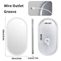 Elegant Oval Bathroom Mirror with LED Lights & Anti-Fog Technology for Clear Reflections