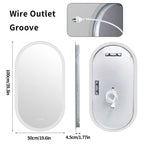 Elegant Oval Bathroom Mirror with LED Lights & Anti-Fog Technology for Clear Reflections