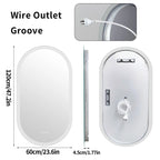 Elegant Oval Bathroom Mirror with LED Lights & Anti-Fog Technology for Clear Reflections