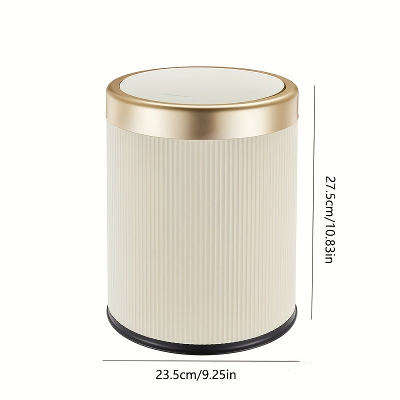 Elegant Oval Kitchen Trash Can with Odour-Sealing Lid | Stylish Design for Modern Spaces