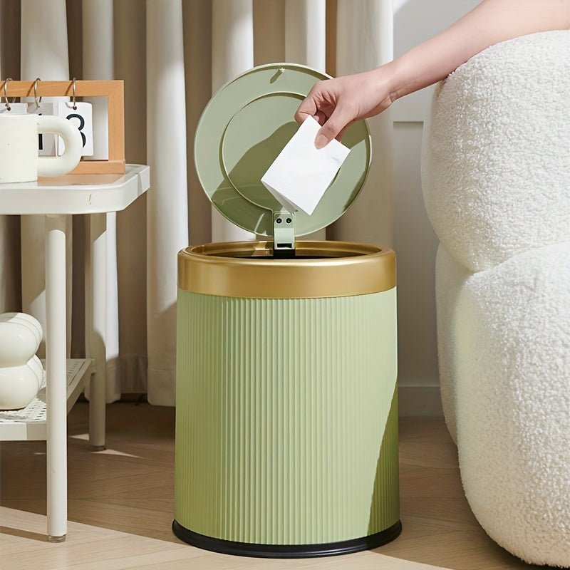 Elegant Oval Kitchen Trash Can with Odour-Sealing Lid | Stylish Design for Modern Spaces