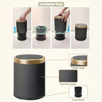 Elegant Oval Kitchen Trash Can with Odour-Sealing Lid | Stylish Design for Modern Spaces