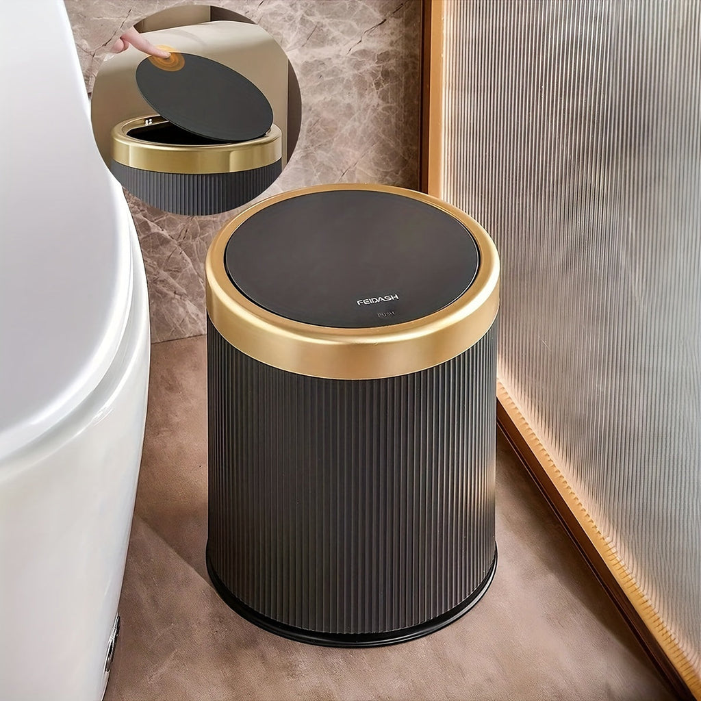 Elegant Oval Kitchen Trash Can with Odour-Sealing Lid | Stylish Design for Modern Spaces