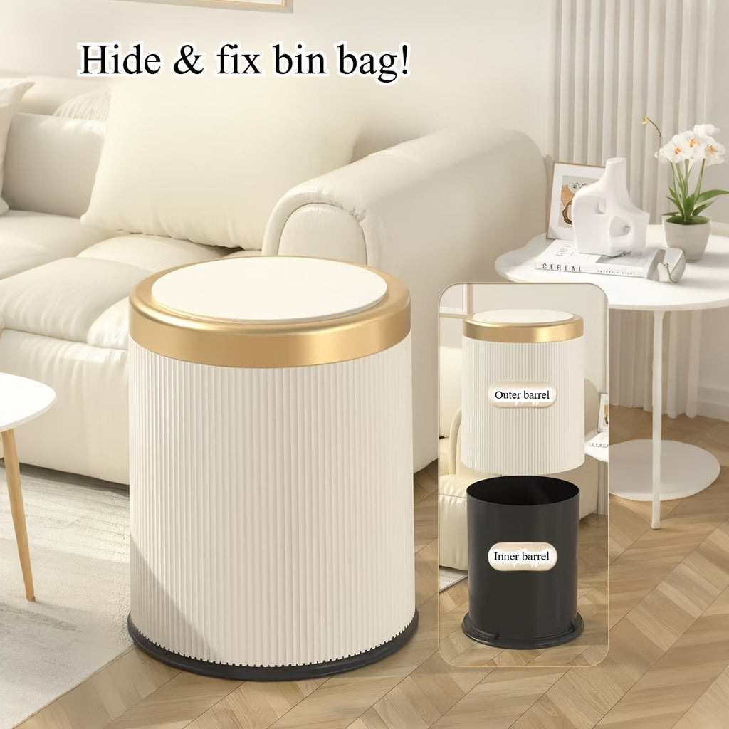 Elegant Oval Kitchen Trash Can with Odour-Sealing Lid | Stylish Design for Modern Spaces