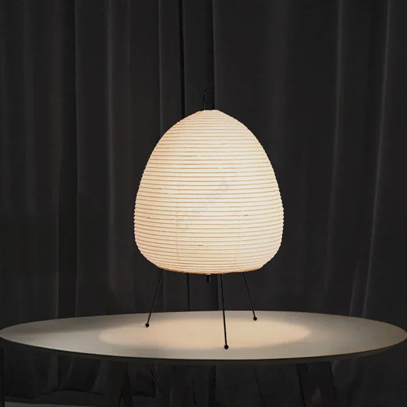 Elegant Rice Paper Table Lamp | Japanese Design with Soft Illumination | Ideal for Bedroom and Living Room Decor