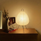Elegant Rice Paper Table Lamp | Japanese Design with Soft Illumination | Ideal for Bedroom and Living Room Decor