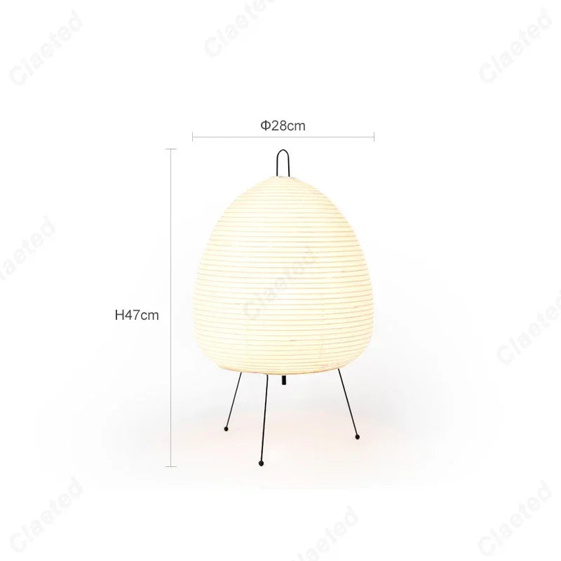 Elegant Rice Paper Table Lamp | Japanese Design with Soft Illumination | Ideal for Bedroom and Living Room Decor