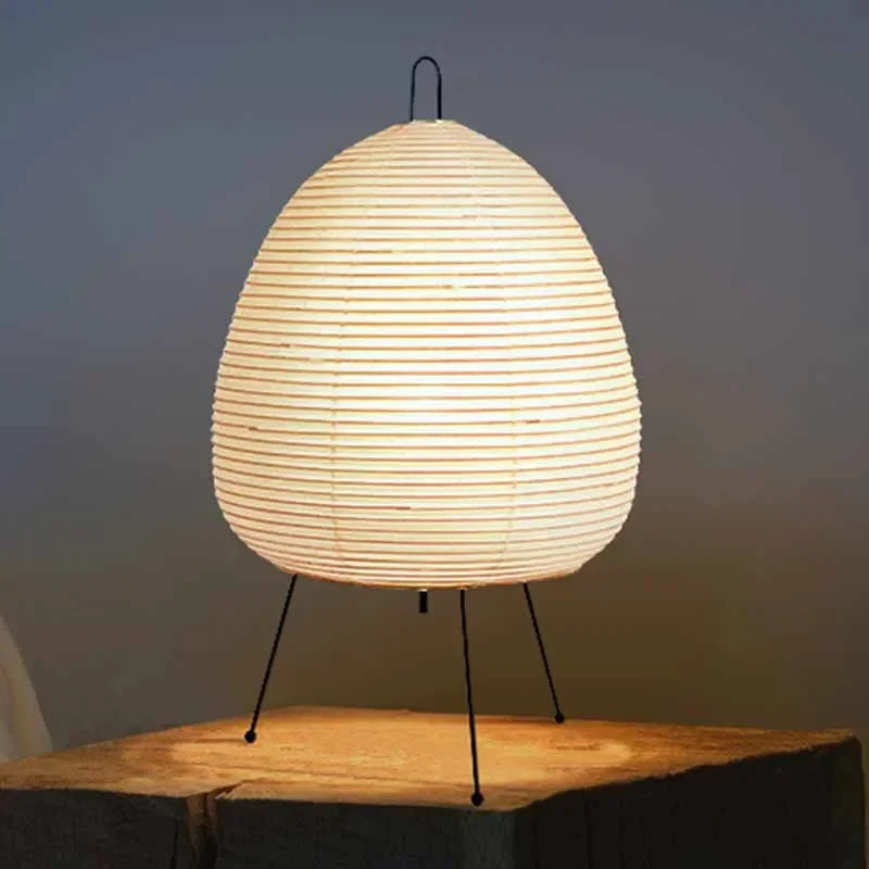 Elegant Rice Paper Table Lamp | Japanese Design with Soft Illumination | Ideal for Bedroom and Living Room Decor