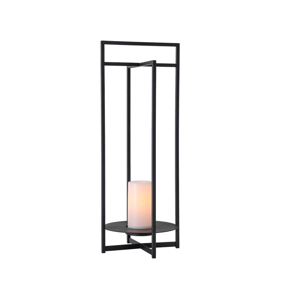 Elegant Solar Lantern | 24 Inch Outdoor Light with Flickering LED Candle | Weather-Resistant Design for Eco-Friendly Ambiance