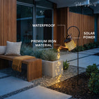 Elegant Solar Outdoor Lamp | Watering Can Design for Tranquil Garden Ambiance