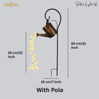 Elegant Solar Outdoor Lamp | Watering Can Design for Tranquil Garden Ambiance