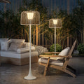 Elegant Solar Outdoor Lamp | Woven Shade Design with Integrated LED | Perfect for Garden Ambiance