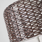 Elegant Solar Outdoor Lamp | Woven Shade Design with Integrated LED | Perfect for Garden Ambiance