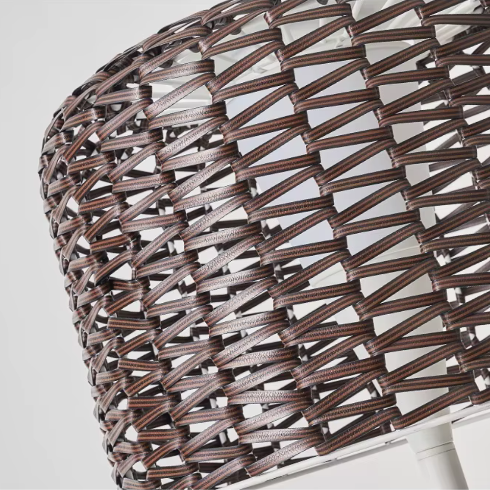 Elegant Solar Outdoor Lamp | Woven Shade Design with Integrated LED | Perfect for Garden Ambiance