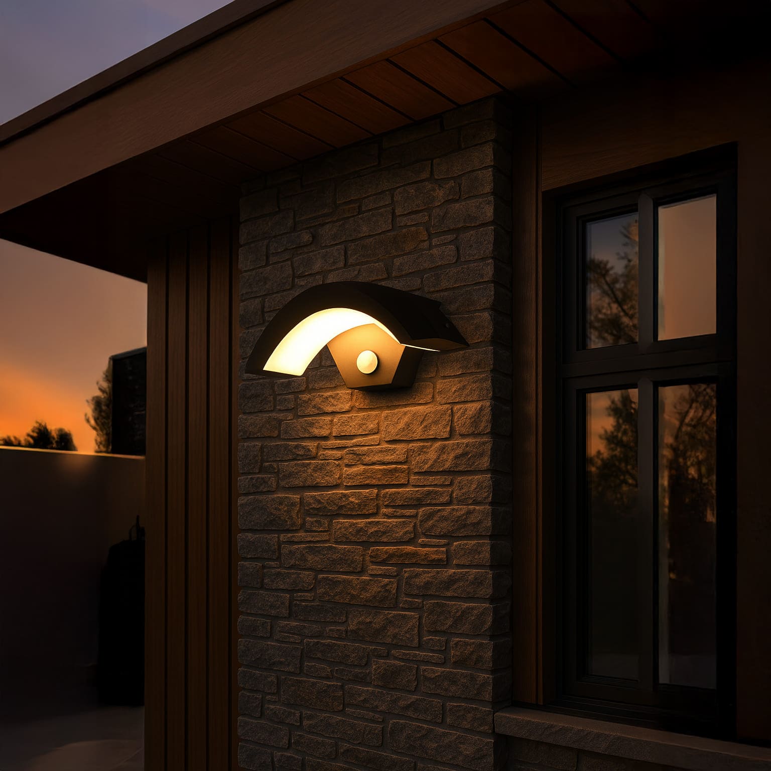 Elegant Solar Outdoor Wall Light with Motion Sensor | Energy Efficient Illumination for Safety