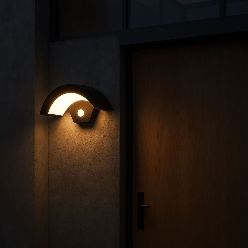 Elegant Solar Outdoor Wall Light with Motion Sensor | Energy Efficient Illumination for Safety