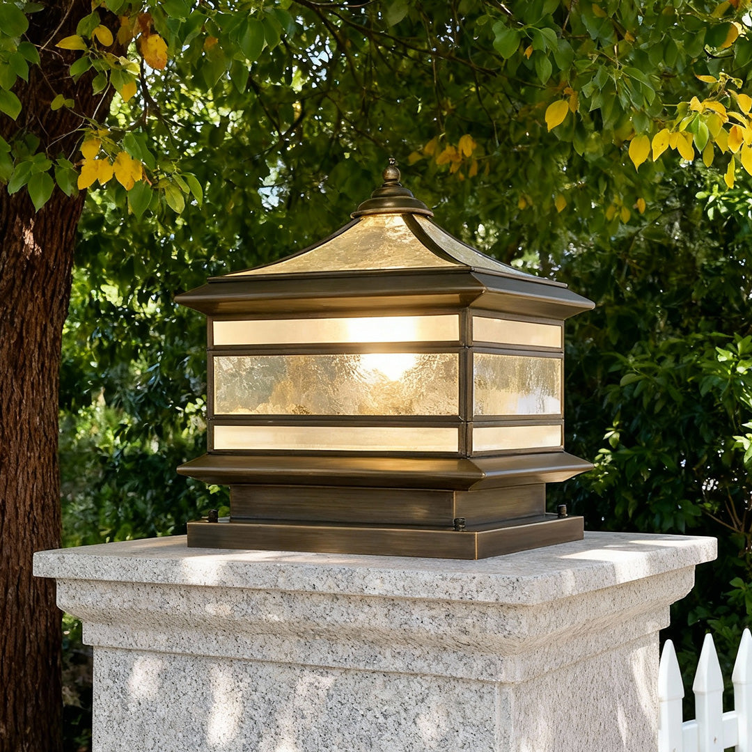 Elegant Stone Pillar Solar Lights | Dual Power Options with Vintage Design | Durable Outdoor Lighting for Garden Ambiance