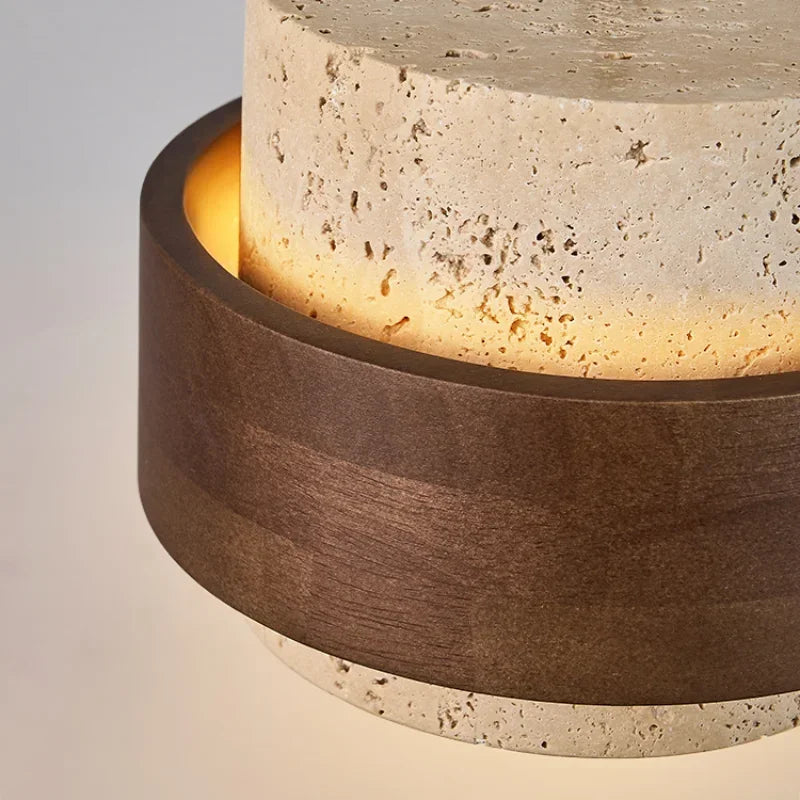 Elegant Walnut Wood Pendant Lighting with Adjustable Height | Stylish Hanging Lights for Warm Ambiance