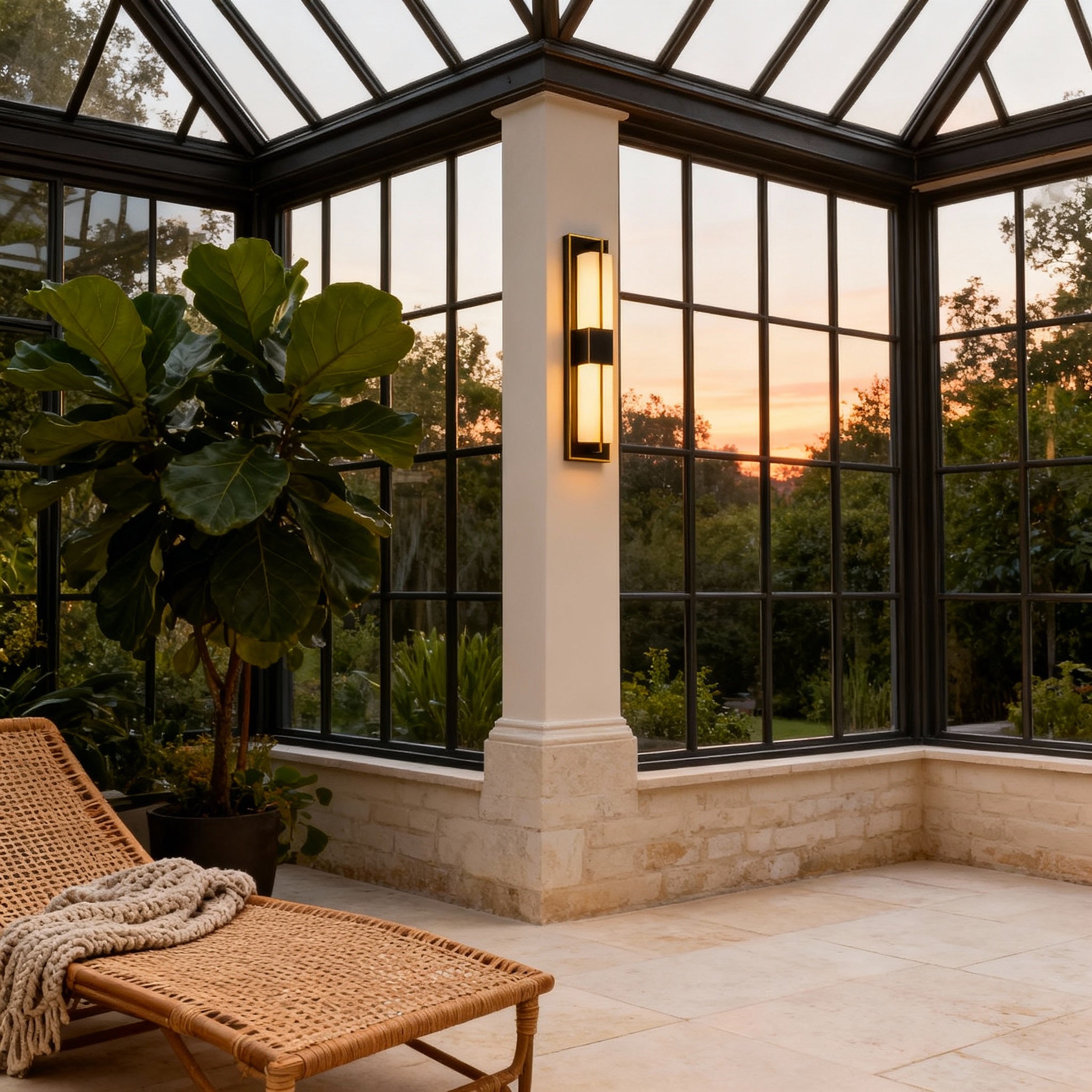 Elegant Waterproof Outdoor Wall Sconce Lighting with Vertical Design | Stylish Fixture for Versatile Indoor and Outdoor Use