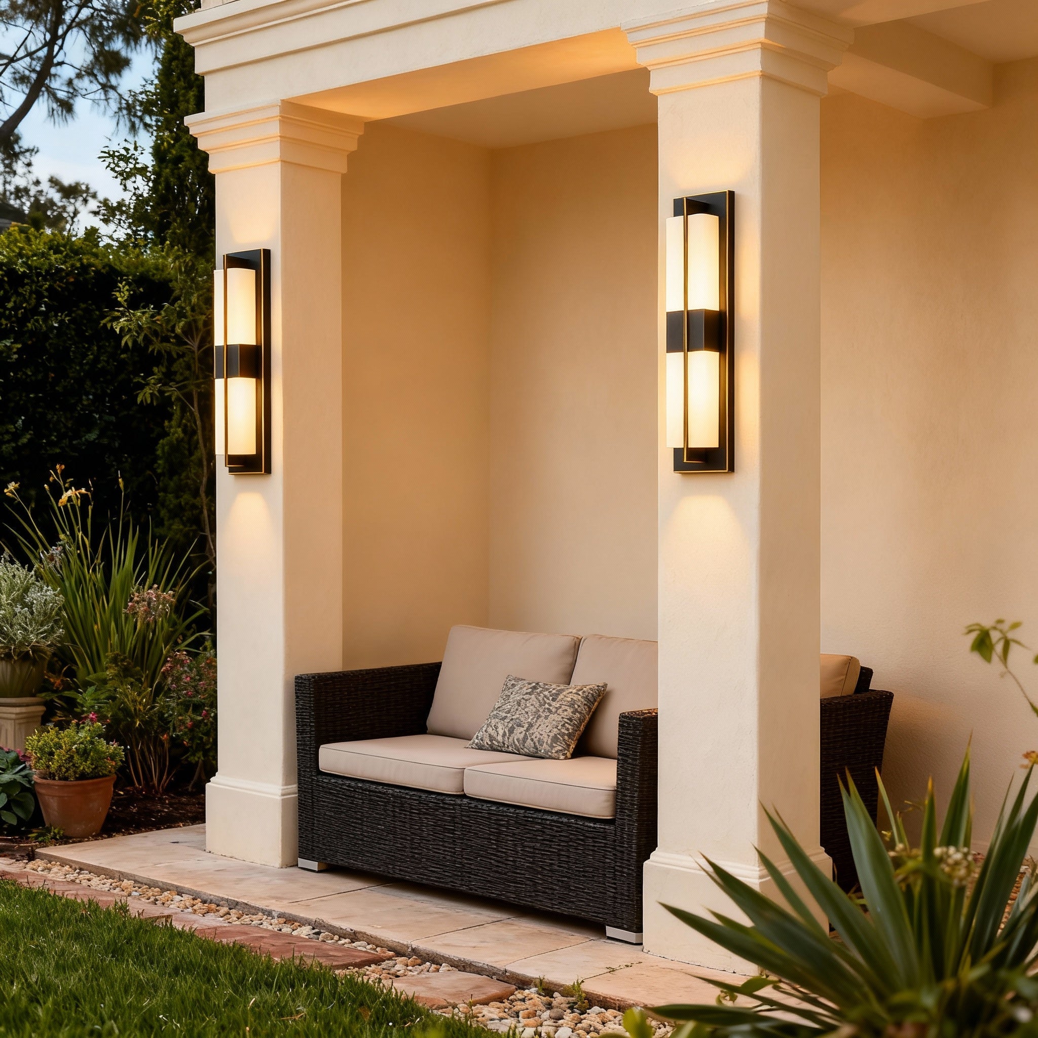 Elegant Waterproof Outdoor Wall Sconce Lighting with Vertical Design | Stylish Fixture for Versatile Indoor and Outdoor Use