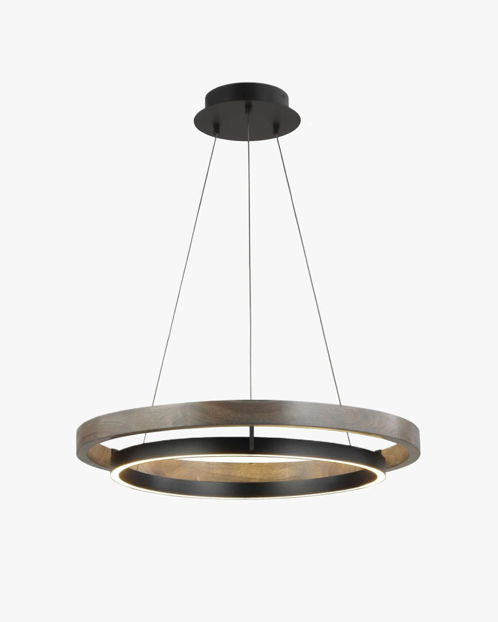 Elegant Wood Chandelier Light with Adjustable Height | Modern Design for Cozy Dining Room Ambiance