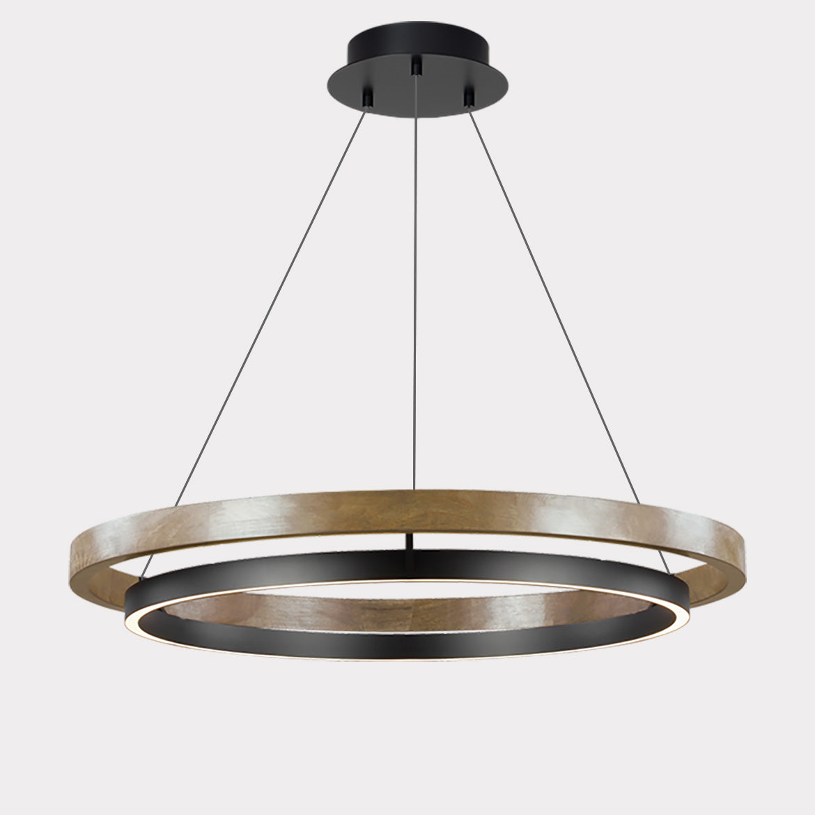 Elegant Wood Chandelier Light with Adjustable Height | Modern Design for Cozy Dining Room Ambiance