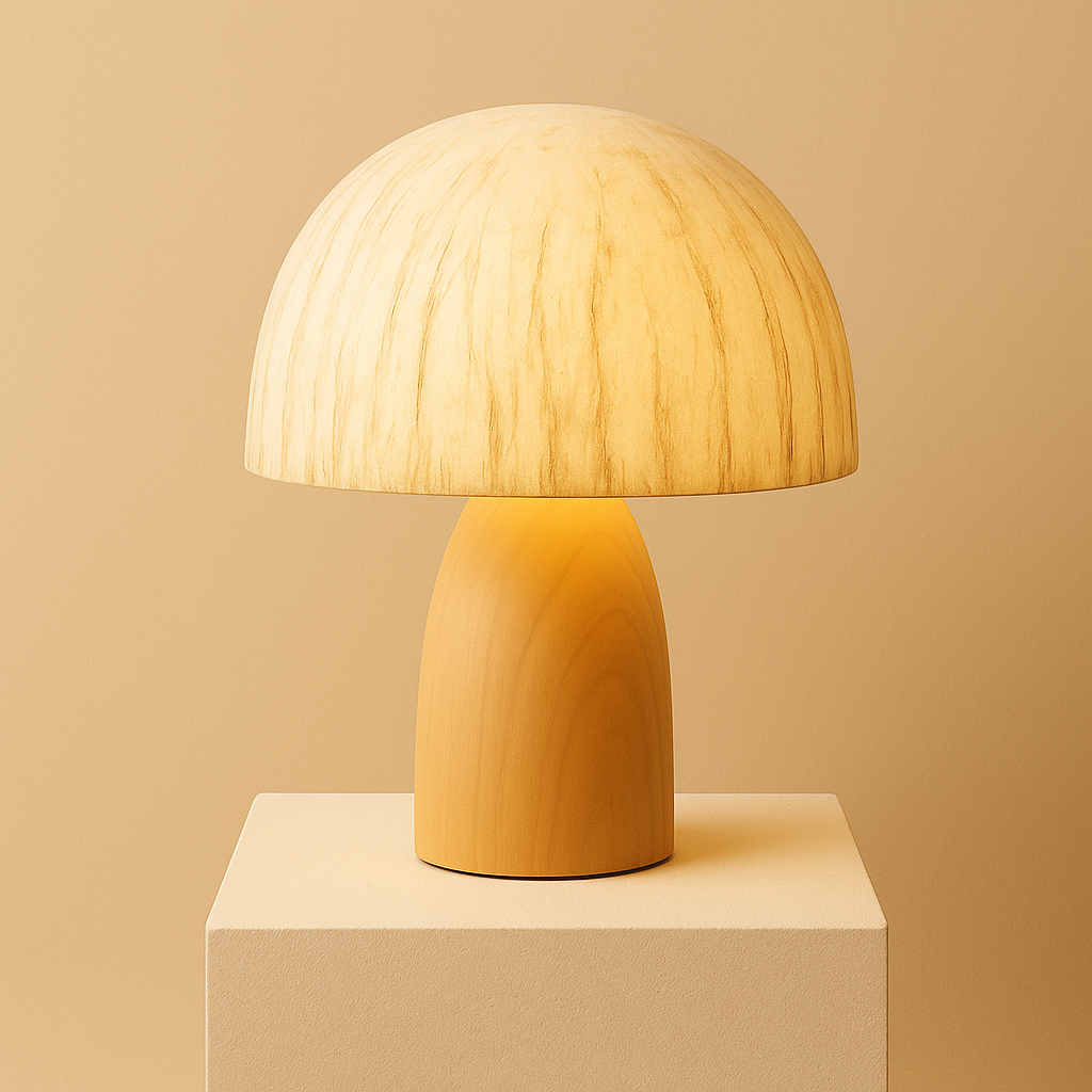 Elmwood | Minimalist Wood Table Lamp with Warm Ambient Glow | Versatile Lighting for Any Space