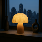 Elmwood | Minimalist Wood Table Lamp with Warm Ambient Glow | Versatile Lighting for Any Space