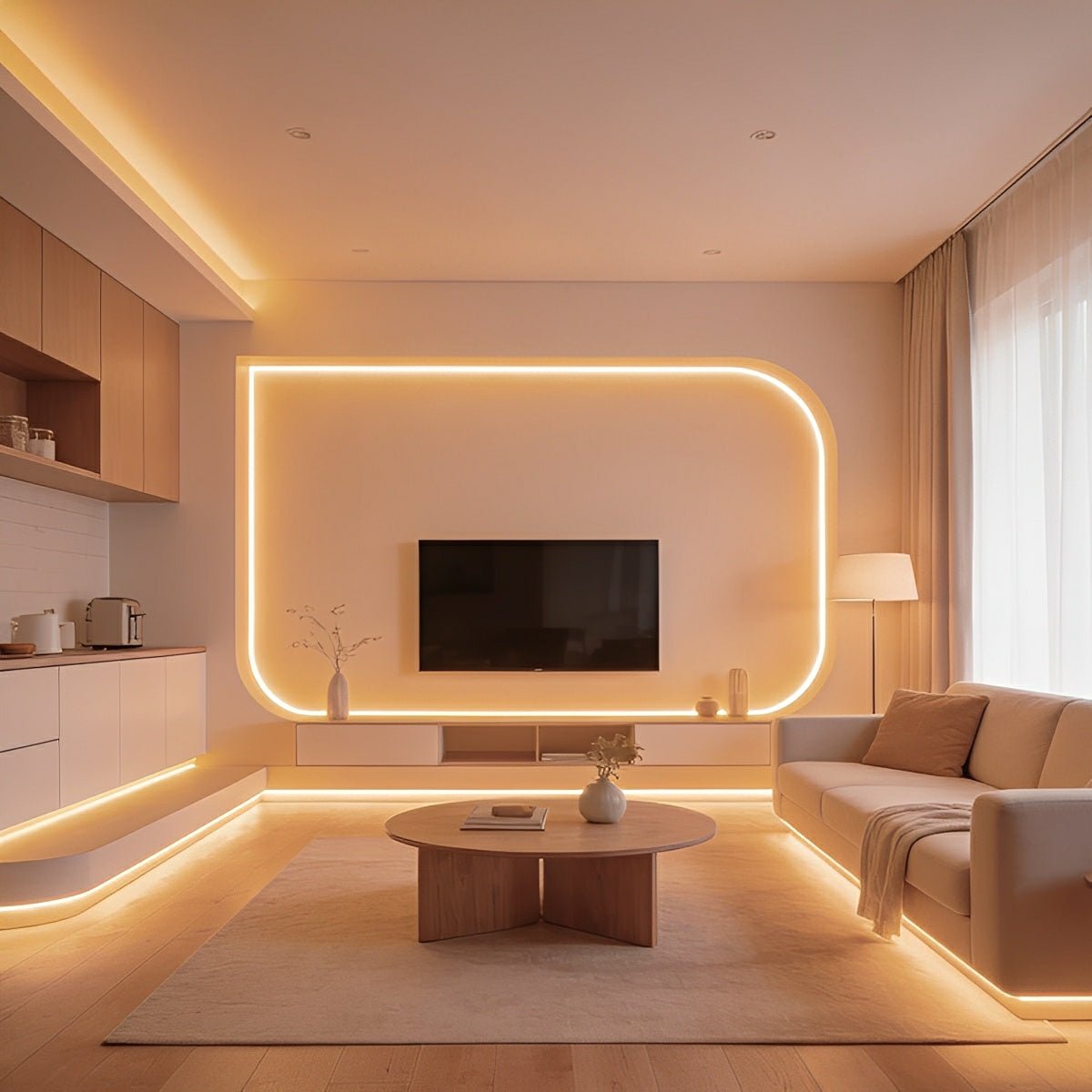 Flexible LED Linear Light | Waterproof Recessed Design with DIY Plug-In | Customizable Color Options for Seamless Accent Lighting