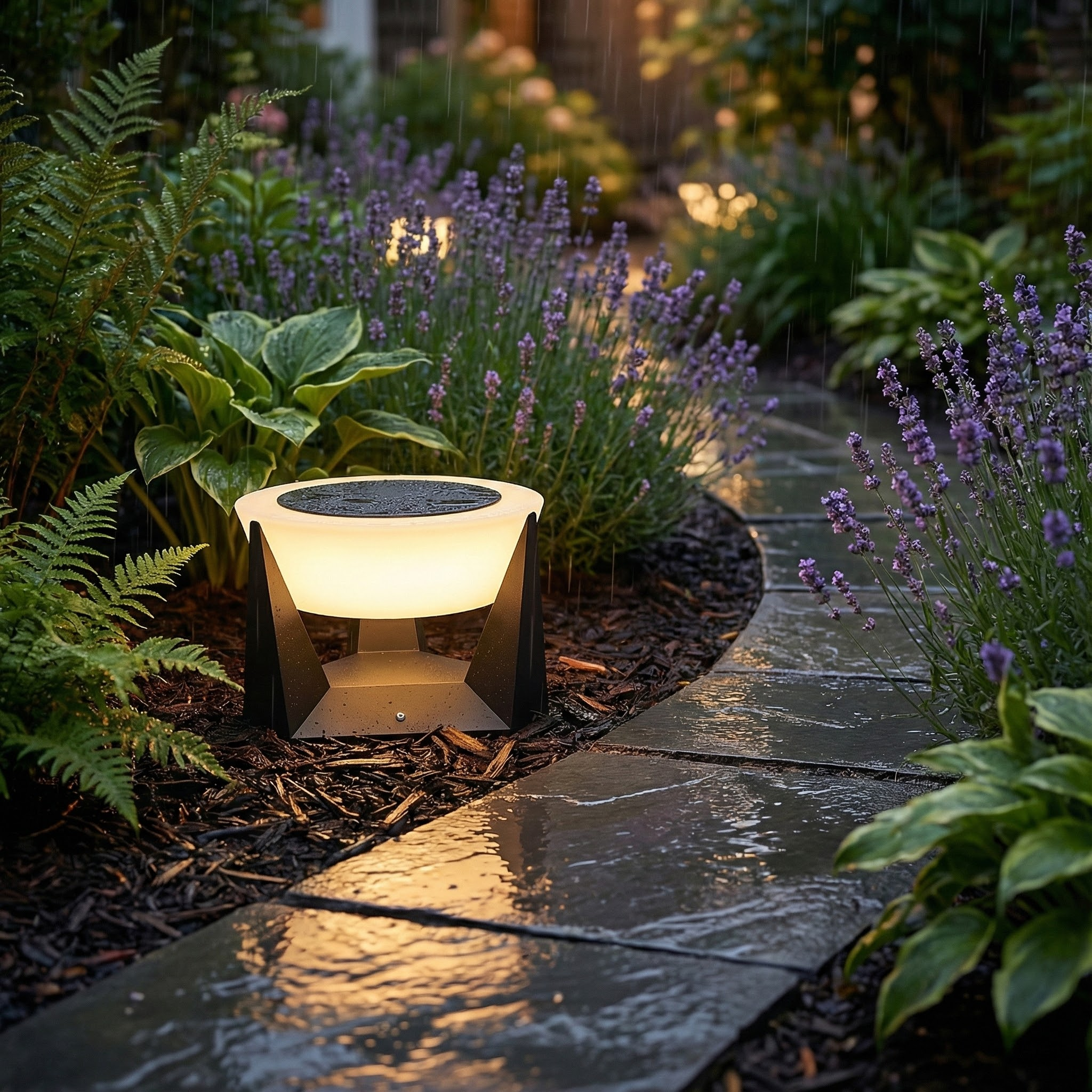HaloGlow | Solar Outdoor Lights with Modern Design & IP65 Rating | Eco-Friendly Illumination for Gardens and Fences