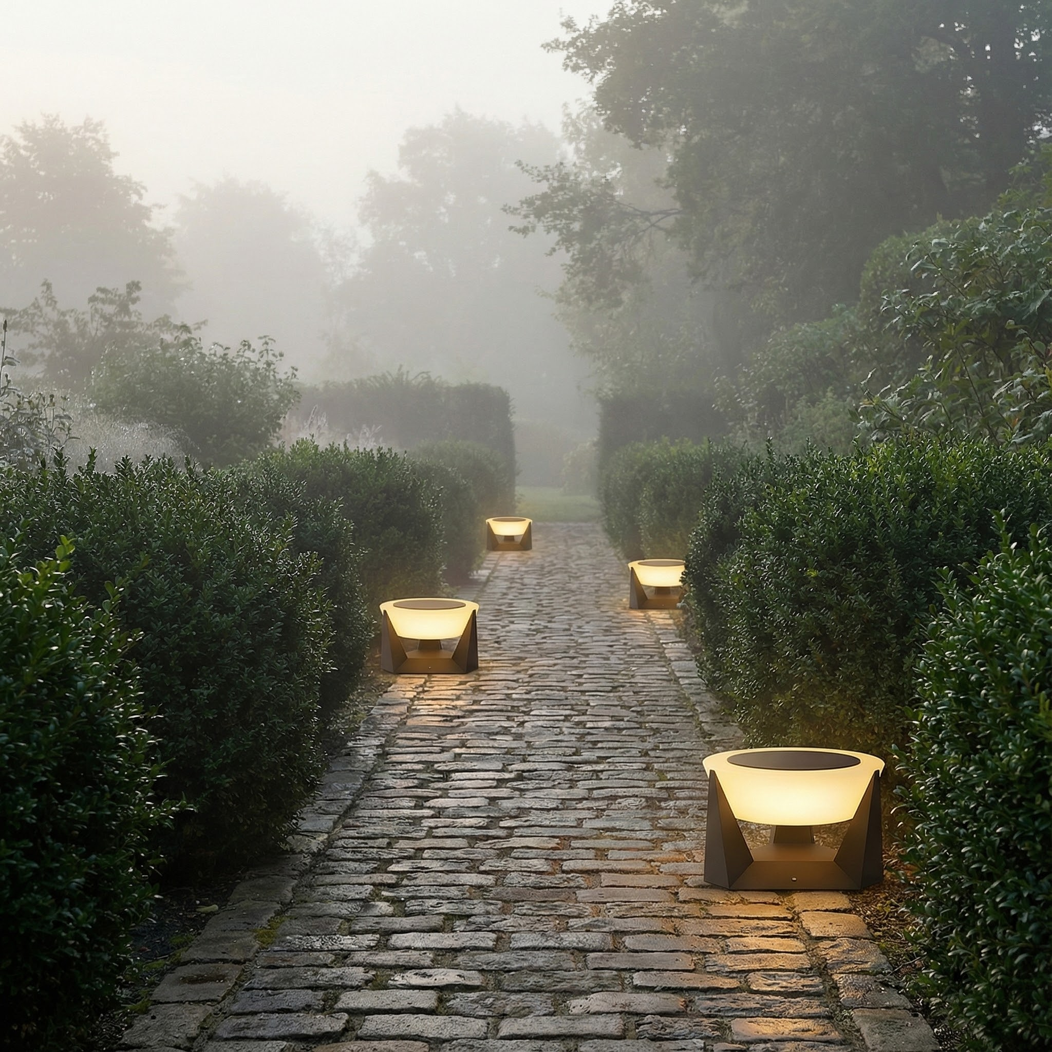HaloGlow | Solar Outdoor Lights with Modern Design & IP65 Rating | Eco-Friendly Illumination for Gardens and Fences