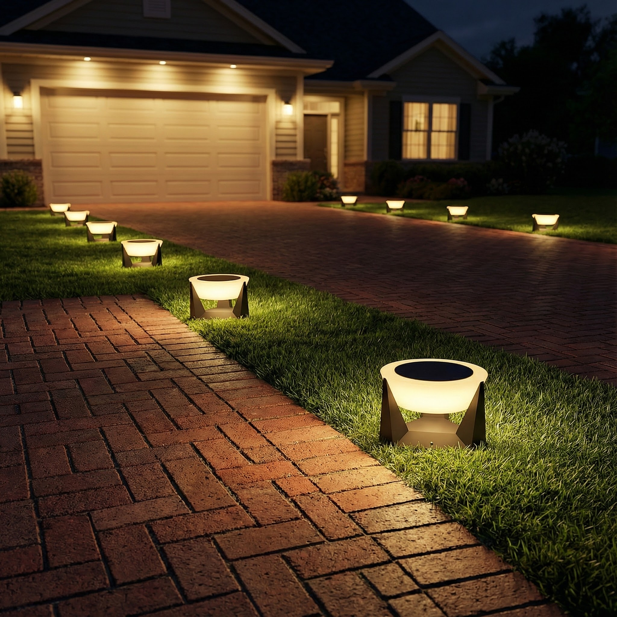 HaloGlow | Solar Outdoor Lights with Modern Design & IP65 Rating | Eco-Friendly Illumination for Gardens and Fences