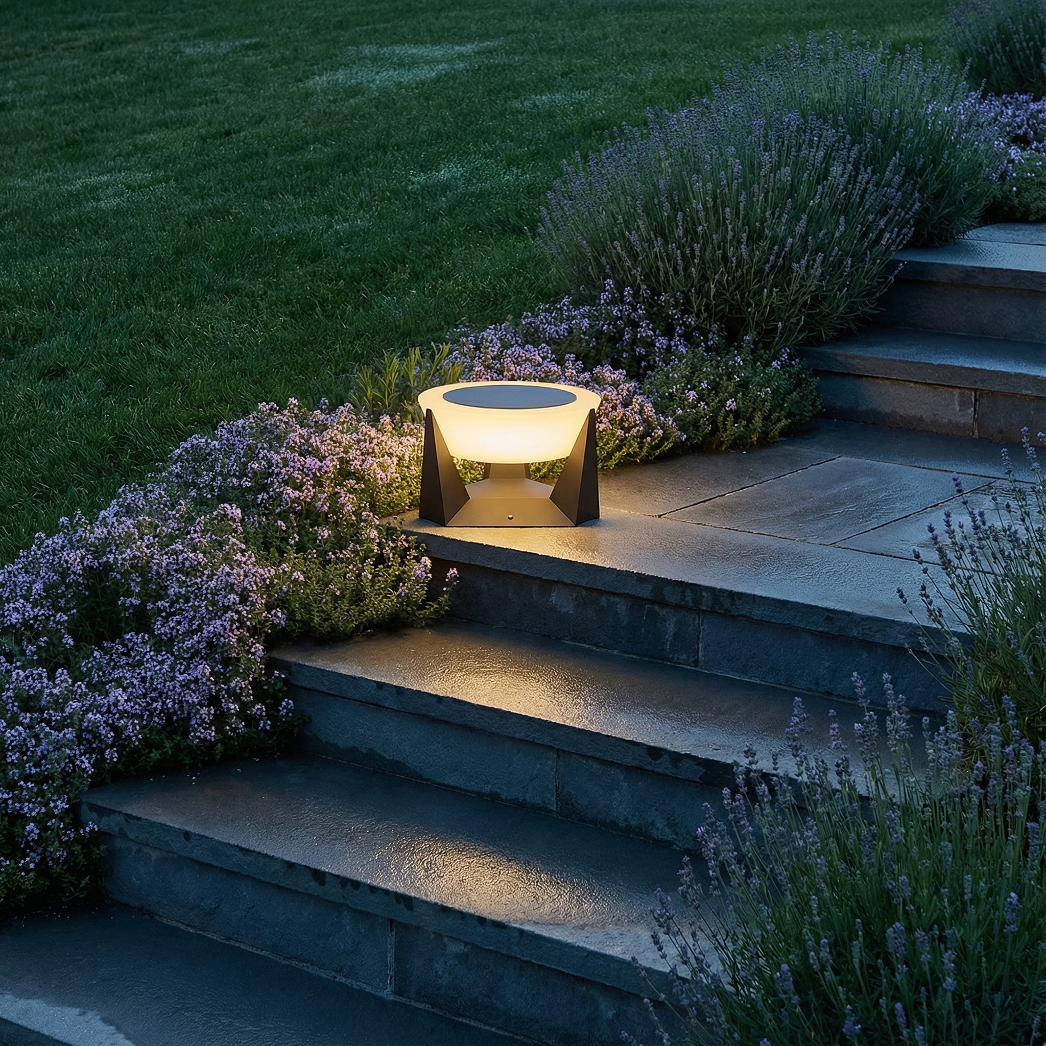 HaloGlow | Solar Outdoor Lights with Modern Design & IP65 Rating | Eco-Friendly Illumination for Gardens and Fences