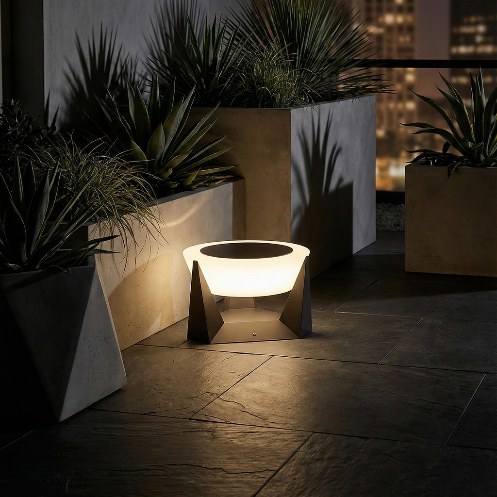 HaloGlow | Solar Outdoor Lights with Modern Design & IP65 Rating | Eco-Friendly Illumination for Gardens and Fences