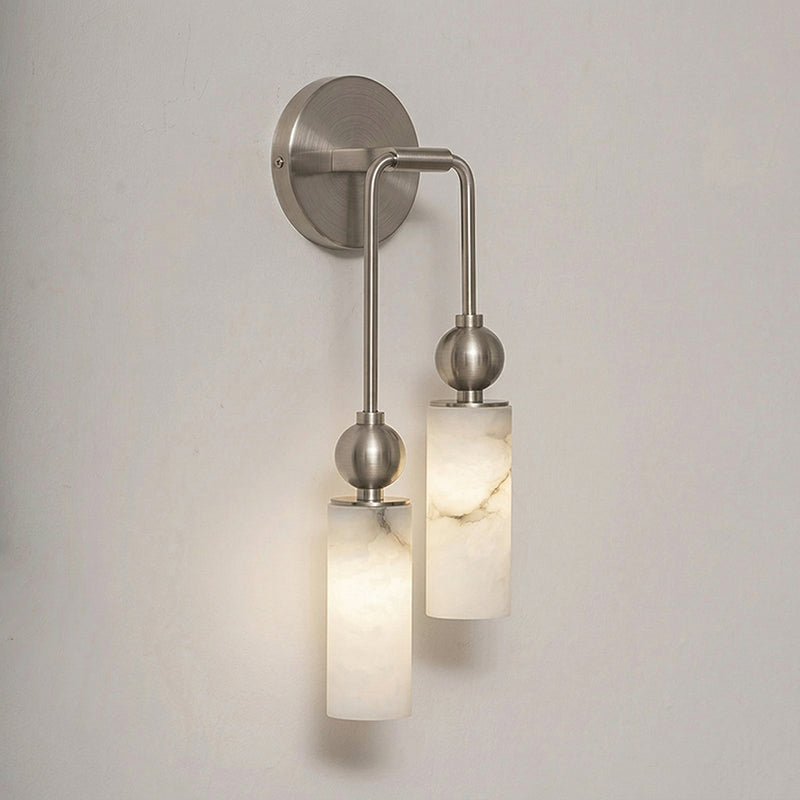 Harlin Collection | Alabaster Wall Sconce Lighting with Handcrafted Shade | Elegant Design for Cozy Ambiance