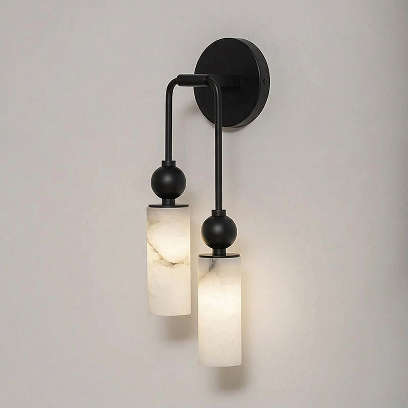 Harlin Collection | Alabaster Wall Sconce Lighting with Handcrafted Shade | Elegant Design for Cozy Ambiance