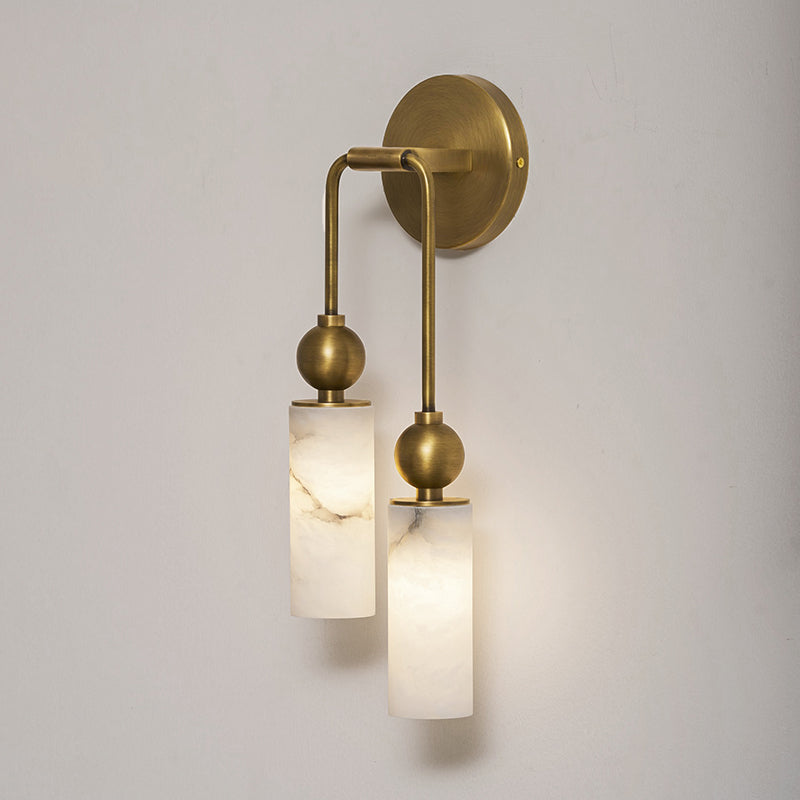 Harlin Collection | Alabaster Wall Sconce Lighting with Handcrafted Shade | Elegant Design for Cozy Ambiance