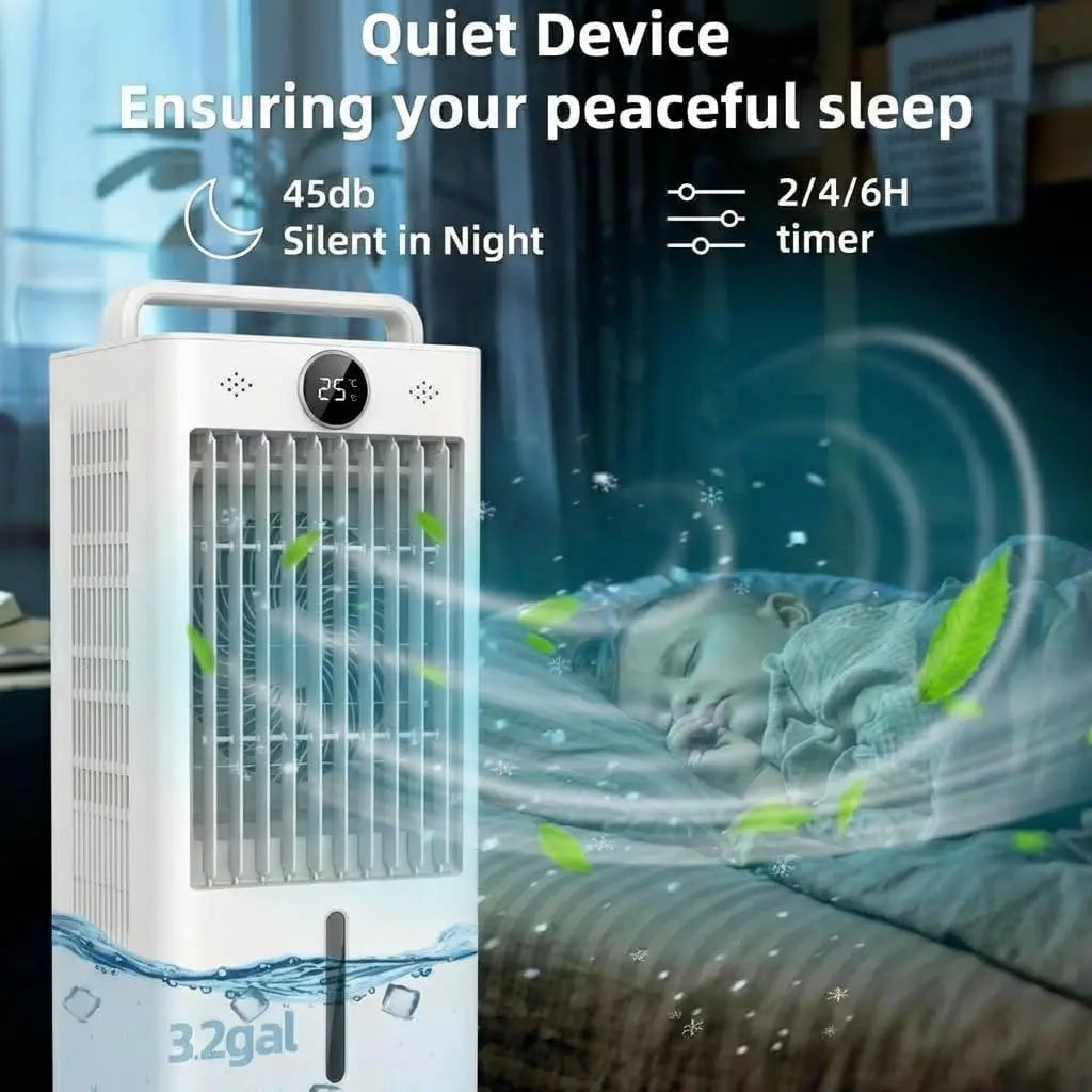Home Comfort | Portable Air Conditioner with HEPA Filter & 3 Cooling Modes | Efficient Evaporative Cooler for Personalized Comfort