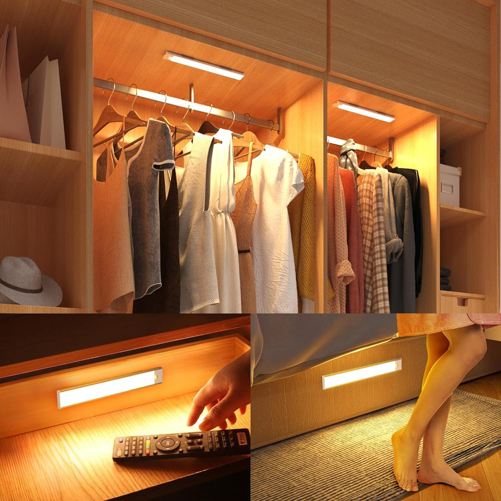 IllumiGlow | Wireless Under Cabinet Lighting with Motion Sensor Activation | Effortless Illumination for Kitchens and Closets
