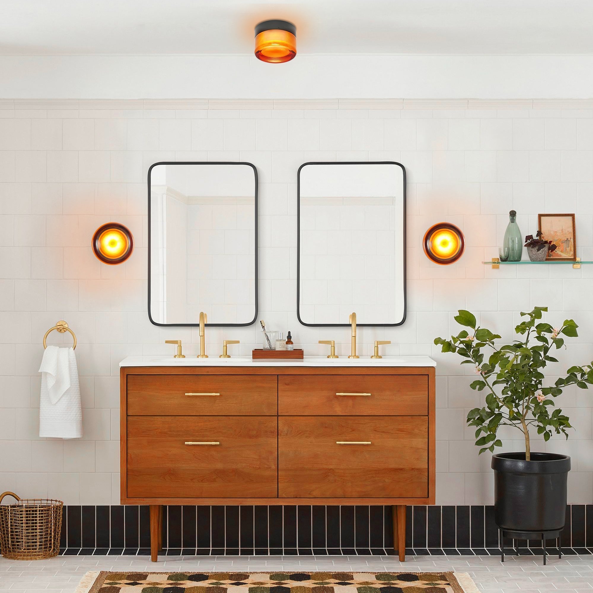 Industrial LED Wall Sconce Lighting with Dimple Glass Shade | Compact Design for Warm Ambiance