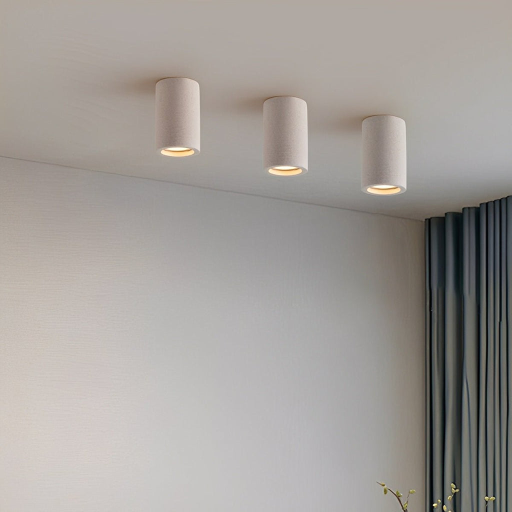 Minimalist Concrete LED Ceiling Light | Modern Round Design for Ambient Illumination