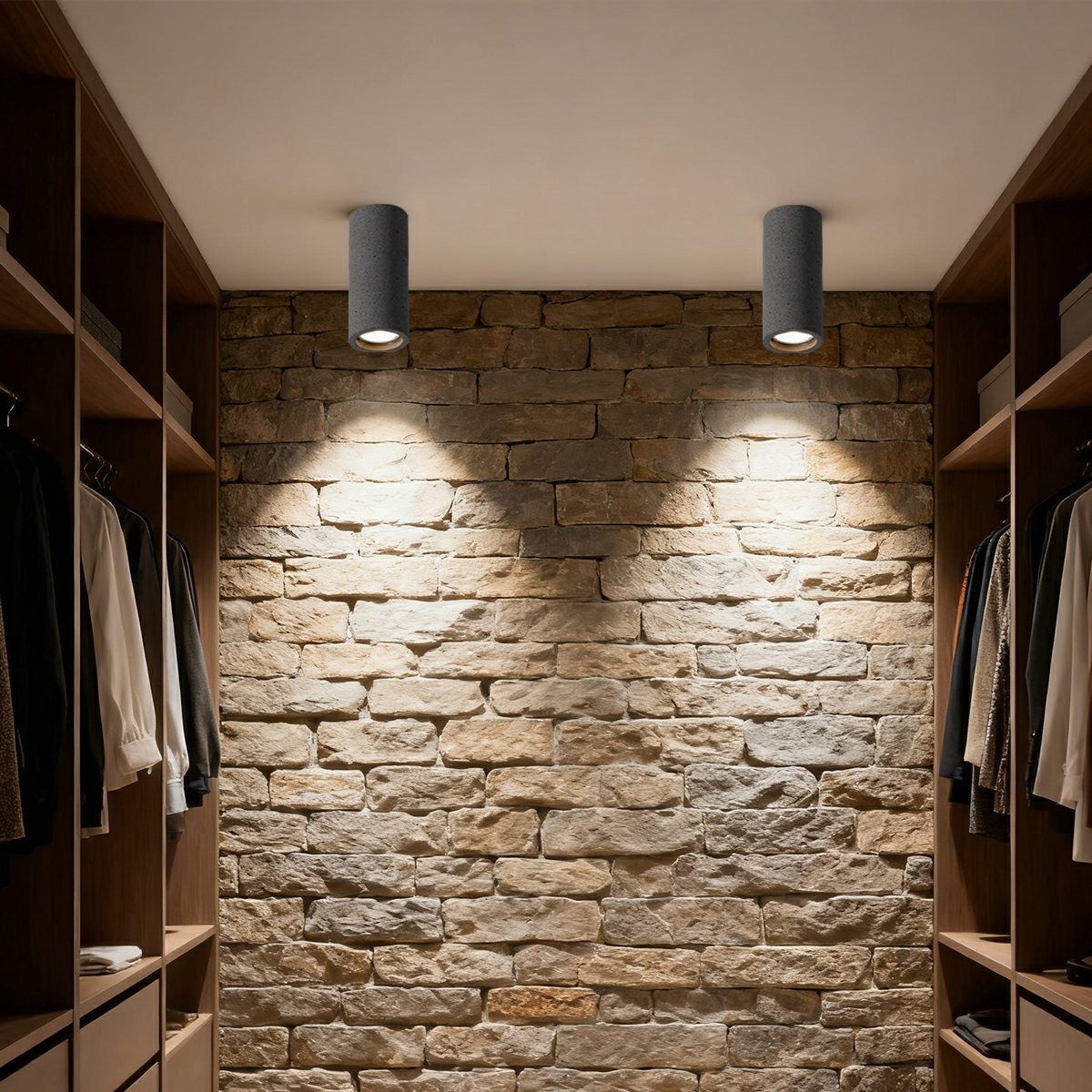 Minimalist Concrete LED Ceiling Light | Modern Round Design for Ambient Illumination